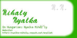 mihaly nyalka business card